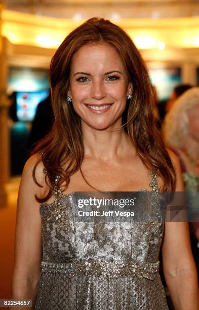 Actress Kelly Preston poses during the 39th annual Church of Scientology anniversary gala held at The Church of Scientology Celebrity Centre...