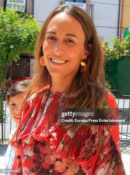 Ana Osorio attends the First Communion of his son on July 3, 2017 in Caceres, Spain.