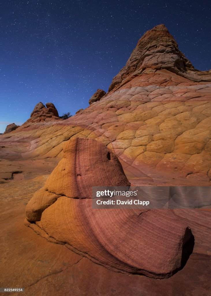 Moonlight in Coyote Buttes South, Arizona, USA