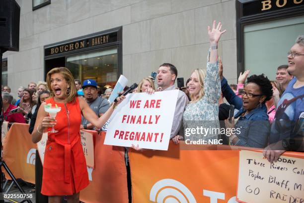 Hoda Kotb with fans on Tuesday, July 25, 2017 --