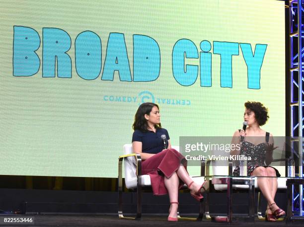 Actresses Abbi Jacobson and Ilana Glazer speak at Viacom TCA Summer 2017 on July 25, 2017 in Beverly Hills, California.