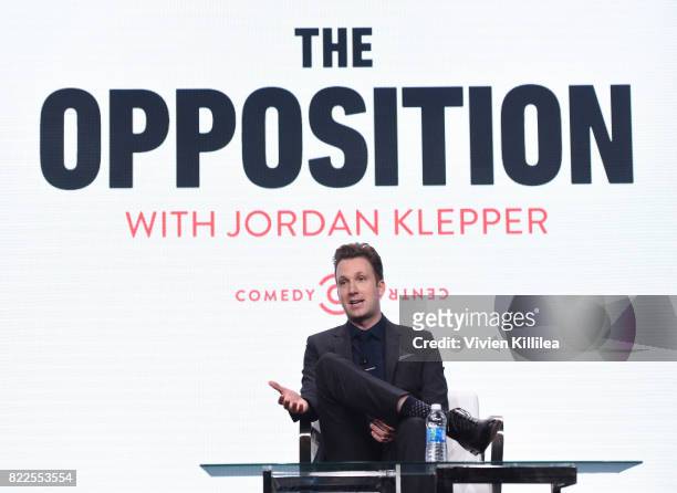 Personality Jordan Klepper speaks at Viacom TCA Summer 2017 on July 25, 2017 in Beverly Hills, California.