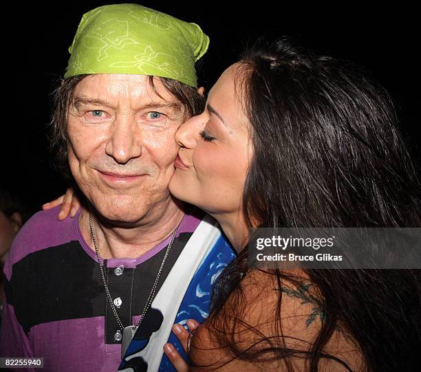 James Rado and Caren Lyn Manuel pose at the Opening Night After Party for "Hair" at Shakespeare in the Park at the Belvedere Castle on August 7, 2008...