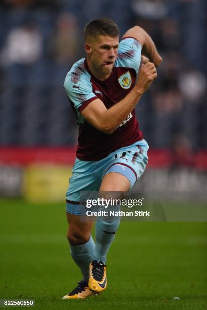 Johann Berg Gudmundsson of Burnley in action during the pre season friendly match between Preston North End and Burnley at Deepdale on July 25, 2017...