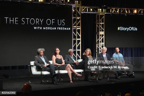 Former "Angola 3" inmate Albert Woodfox, former Westboro Baptist Church Member Megan Phelps-Roper, host/executive producer Morgan Freeman, executive...