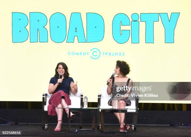 Actresses Abbi Jacobson and Ilana Glazer speak at Viacom TCA Summer 2017 on July 25, 2017 in Beverly Hills, California.