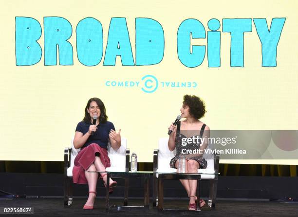 Actresses Abbi Jacobson and Ilana Glazer speak at Viacom TCA Summer 2017 on July 25, 2017 in Beverly Hills, California.