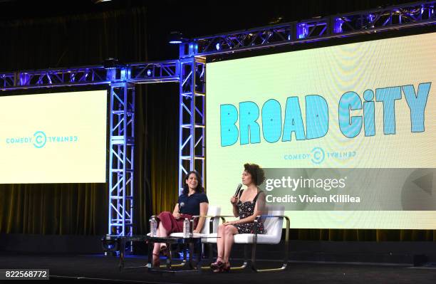 Actresses Abbi Jacobson and Ilana Glazer speak at Viacom TCA Summer 2017 on July 25, 2017 in Beverly Hills, California.