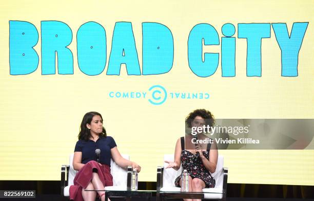 Actresses Abbi Jacobson and Ilana Glazer speak at Viacom TCA Summer 2017 on July 25, 2017 in Beverly Hills, California.