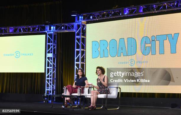 Actresses Abbi Jacobson and Ilana Glazer speak at Viacom TCA Summer 2017 on July 25, 2017 in Beverly Hills, California.