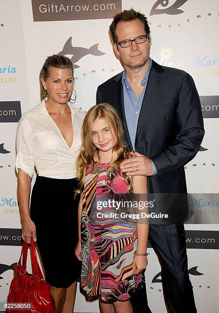 Actor Jack Coleman and wife Beth Toussaint attends the Whaleman Foundation's Benefit hosted by Hayden Panetierre at Beso on August 10, 2008 in...