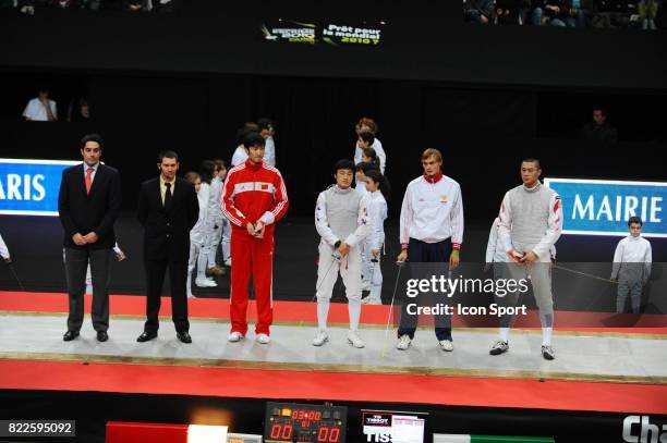 Lei SHENG / Young Ho KWON / Alexey KHOVANSKY / Liangcai HUANG - - Challenge International de Paris - Fleuret - Coubertin - Paris,