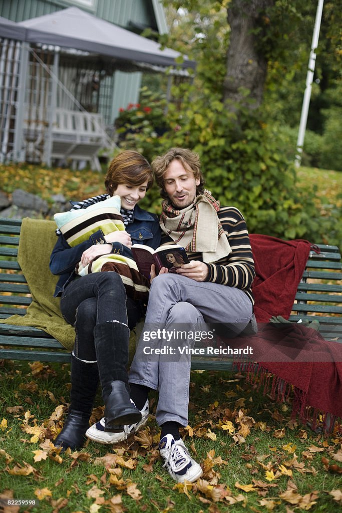 A young couple on a picnic Sweden.