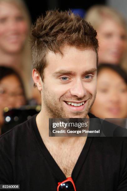 Musician Sebastien Lefebvre of Simple Plan visits MuchOnDemand at MuchMusic HQ on August 11, 2008 in Toronto, Ontario, Canada.