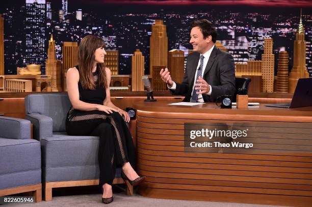 Jessica Biel Visits "The Tonight Show Starring Jimmy Fallon" at Rockefeller Center on July 25, 2017 in New York City.