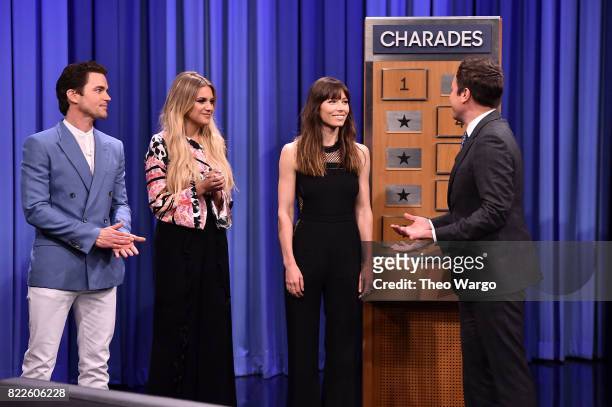 Jessica Biel Visits "The Tonight Show Starring Jimmy Fallon" at Rockefeller Center on July 25, 2017 in New York City.