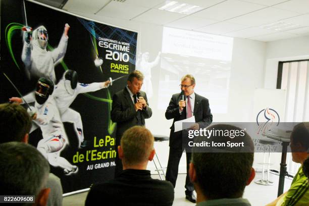 Thierry MAUDET / Frederic PIETRUSZKA - - Conference de presse avant les championnats du Monde 2009 en Turquie - INSEP - Paris,