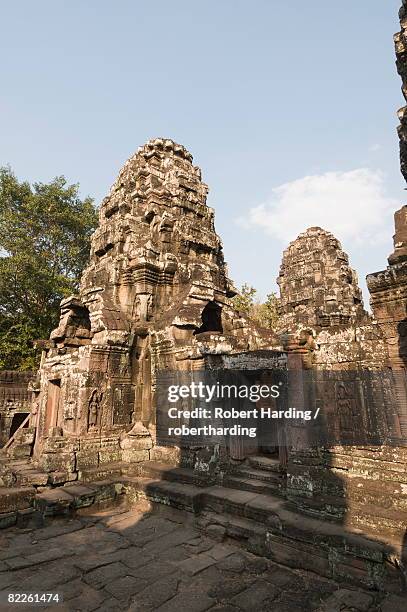 banteay kdei temple, angkor thom, angkor, unesco world heritage site, siem reap, cambodia, indochina, southeast asia, asia - banteay kdei fotografías e imágenes de stock