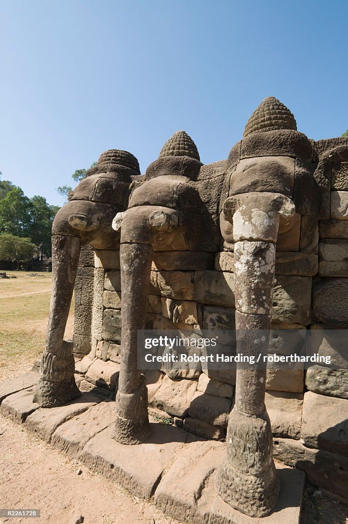 Elephant Terrace, Angkor Thom, Angkor, UNESCO World Heritage Site, Siem Reap, Cambodia, Indochina, Southeast Asia, Asia