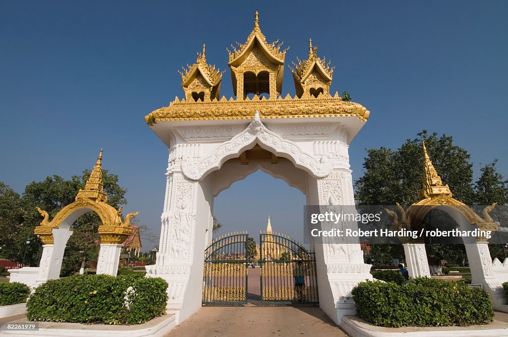 Pha That Luang, Vientiane, Laos, Indochina, Southeast Asia, Asia