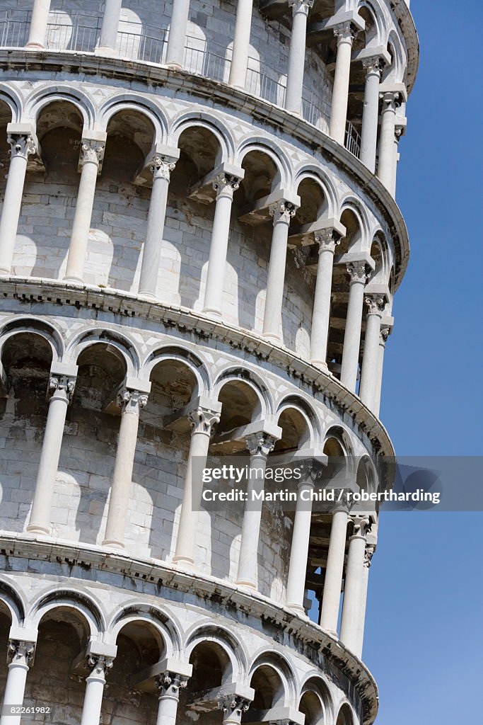 Section of the Leaning Tower of Pisa, Pisa, UNESCO World Heritage Site, Tuscany, Italy, Europe