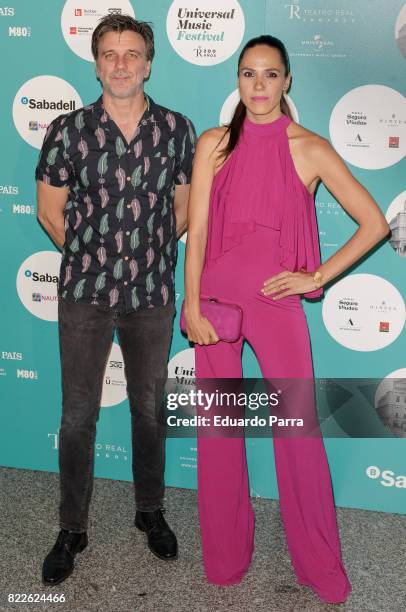 Armando del Rio and Laia Alemany attends the 'Zucchero' photocall at Royal Theatre on July 25, 2017 in Madrid, Spain.