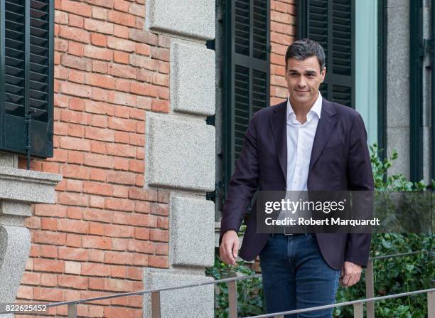 Pedro Sanchez attends the 25th anniversary of the Barcelona Olympics at the Palacete Albeniz on July 25, 2017 in Barcelona, Spain.