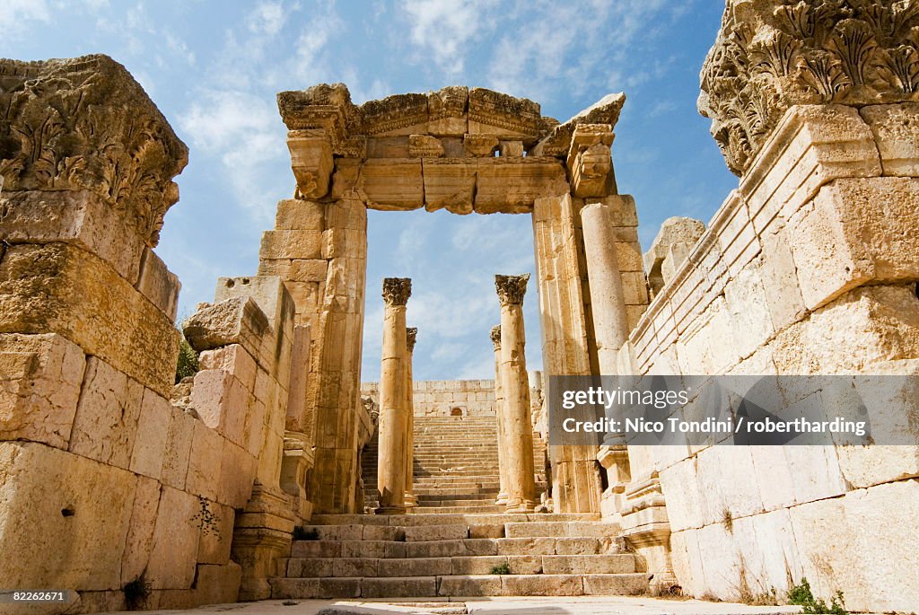 Tha Cathedral, Jerash (Gerasa), a Roman Decapolis city, Jordan, Middle East