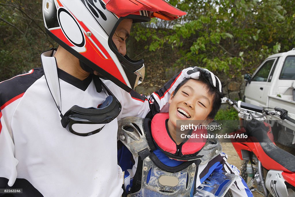Father and Son Motocross Riders