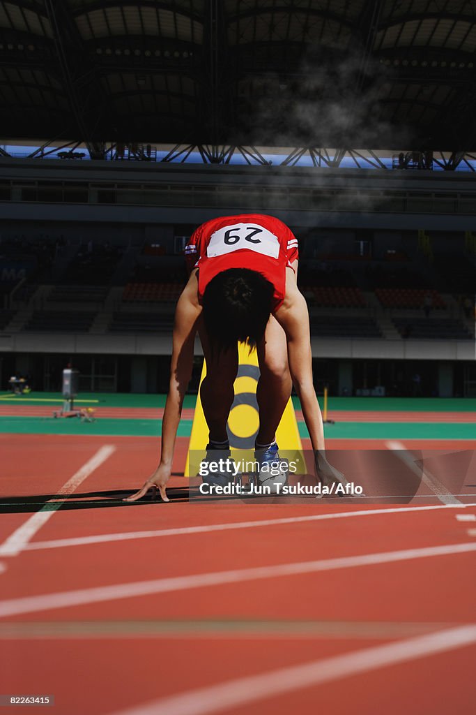 Runner at Starting Line