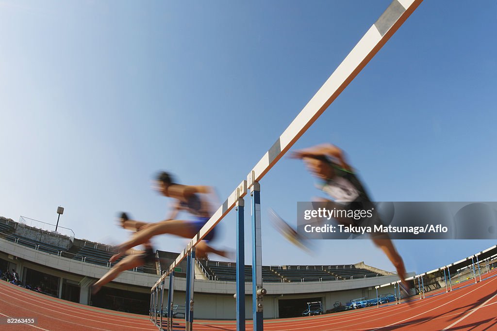 Hurdlers Hurdling Hurdles