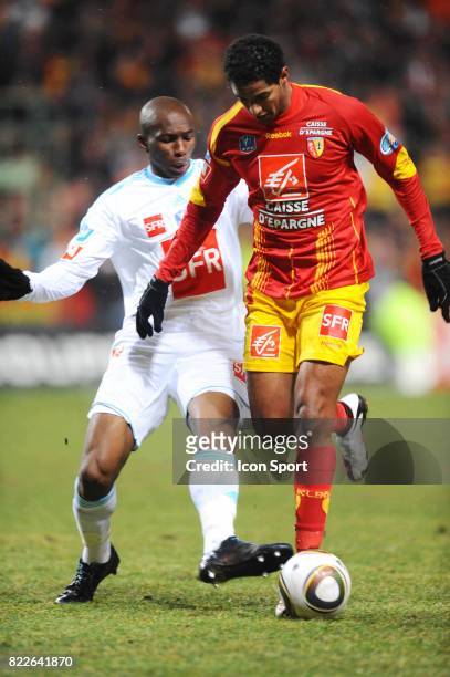 Stephane MBIA / Issam JEMAA - - Lens / Marseille - 16eme Finale Coupe de France 2009/2010 -