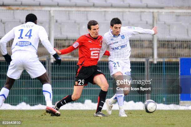 Romain DANZE / Daniel NICULAE - - Auxerre / Rennes - 24eme journee Ligue 1 - Stade Abbe Deschamps -