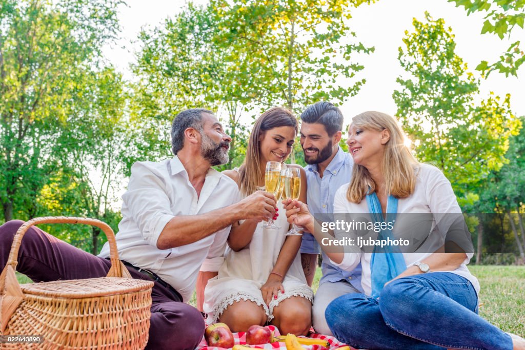 Toasting to family