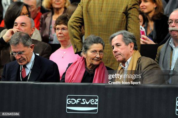 SImone WEILL et Jean Louis DEBRE - - Finale Open GDF Suez 2010 - Stade Pierre de Coubertin -