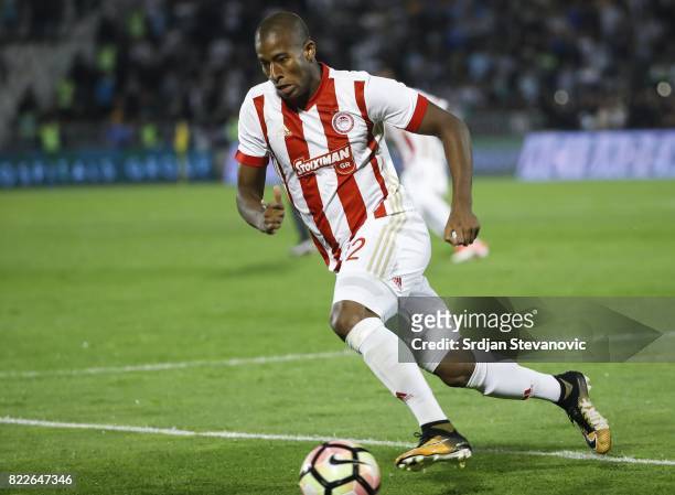 Seba of Olympiacos in action during the UEFA Champions League Qualifying match between FC Partizan and Olympiacos on July 25, 2017 in Belgrade,...