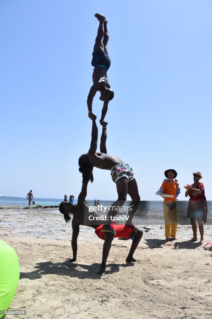 Akrobatisk show, Spanien Ibiza