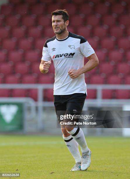 David Nugent of Derby County in action during the Pre-Season Friendly match between Northampton Town and Derby County at Sixfields on July 25, 2017...