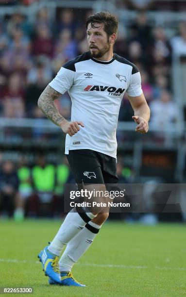 Jacob Butterfield of Derby County in action during the Pre-Season Friendly match between Northampton Town and Derby County at Sixfields on July 25,...