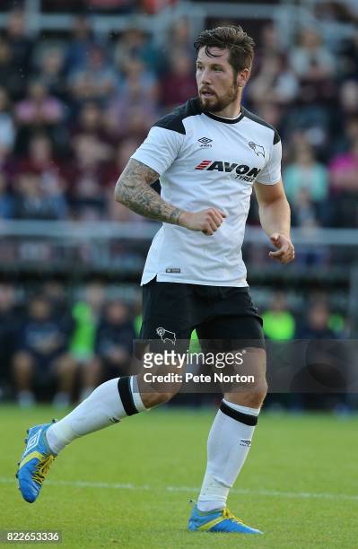 Jacob Butterfield of Derby County in action during the Pre-Season Friendly match between Northampton Town and Derby County at Sixfields on July 25,...