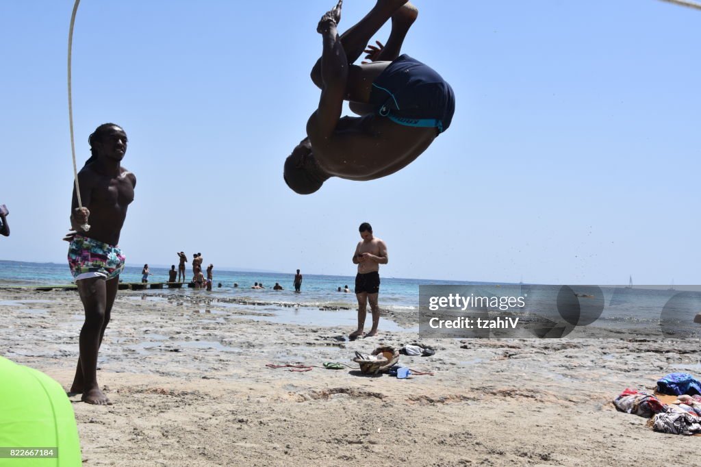 Akrobatische Show, Spanien-Ibiza