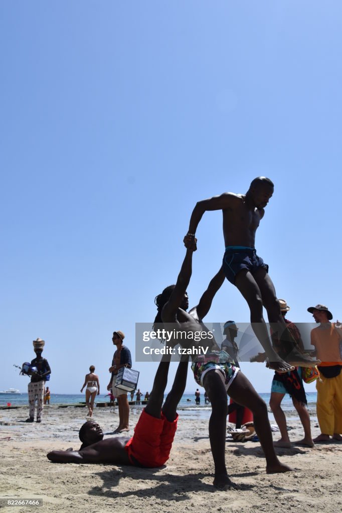 Espectáculo acrobático, Ibiza España