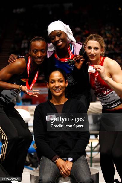 Veronique MANG/ Myriam SOUMARE / Celine DISTEL / Christine Arron - - Championnat de France en salle - 60m - Bercy - Paris,