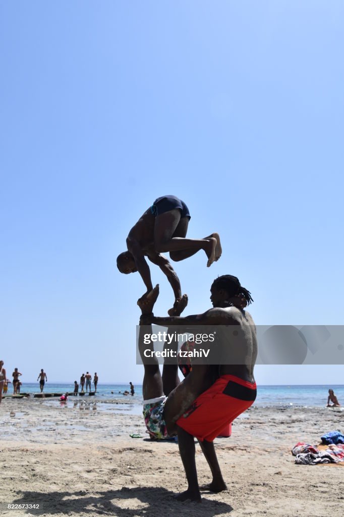 Acrobatic show, Spain Ibiza