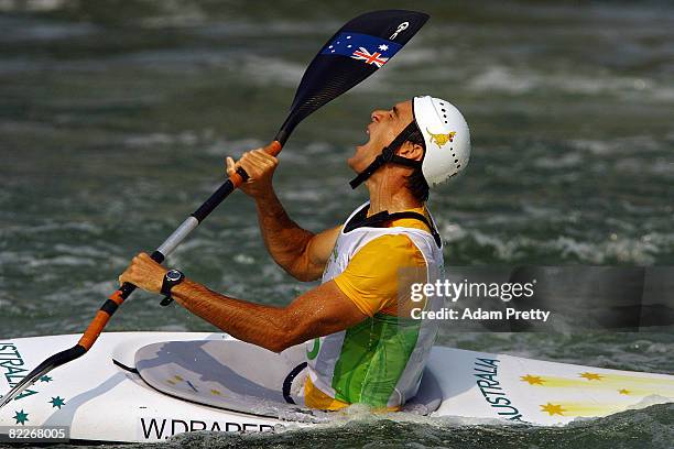 Warwick Draper of Australia competes in the Kayak Men's Semifinals held at the Shunyi Olympic Rowing-Canoeing Park on Day 4 of the Beijing 2008...