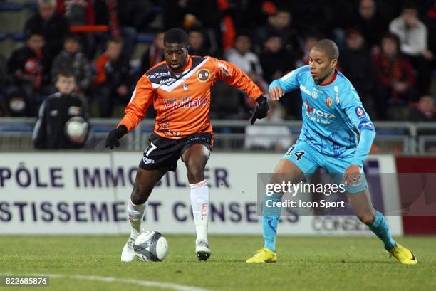 Arnold MVUEMBA / Kevin MONNET PAQUET - - Lorient / Lens - 28eme journee de Ligue 1 -