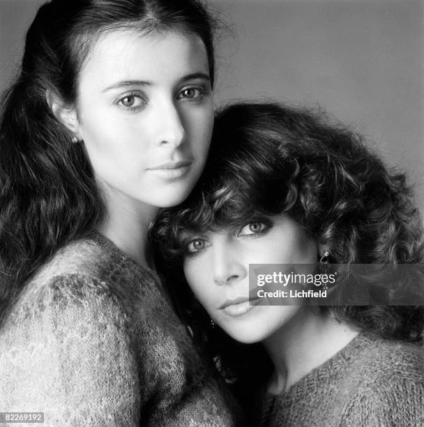 British model, and actress Emma photographed in the Studio with her sister model Joanna Jacobs, 1st December 1980. For the book 'Lichfield - The Most...