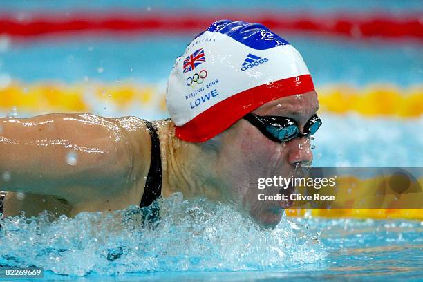 Jemma Lowe of Great Britain held at the National Aquatics Center on Day 4 of the Beijing 2008 Olympic Games on August 12, 2008 in Beijing, China.