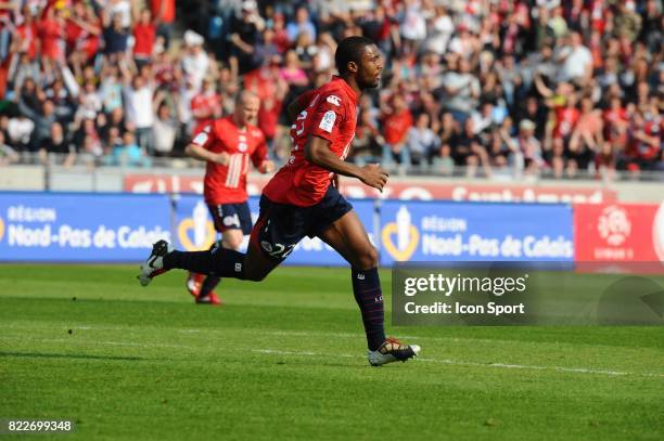 Joie Aurelien CHEDJOU - - Lille / Monaco - 33eme journee de Ligue 1 - Stadium Nord - Villeneuve d'Ascq,