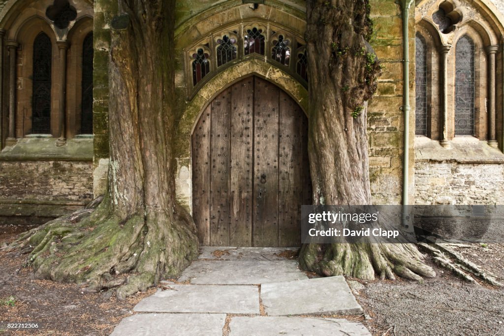 Church door, Stow On The Wold, Cotswolds, Gloucestershire